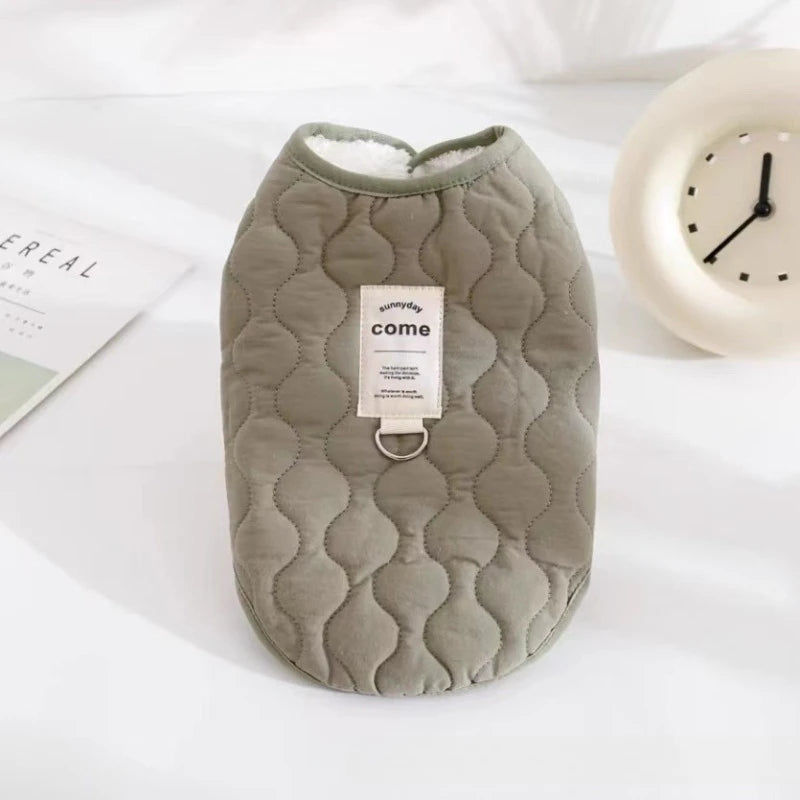 Dog Winter Warm Vest Coat Jacket with D-ring for Small Medium Dogs