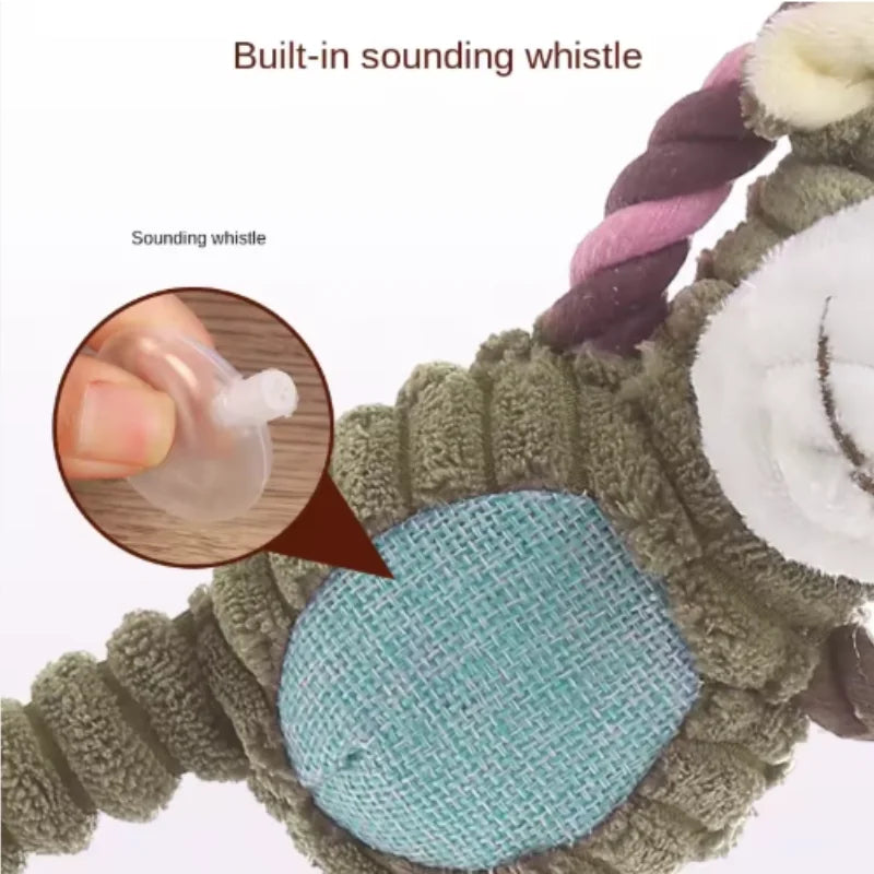 New Interactive Dogs Plush Toy Indoor Chewy Resistant Fleece Squeak