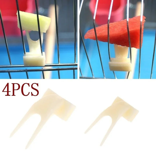 4/20pcs Bird Feeding with Fruit Forks 4 Pack Pet Supplies Plastic Food