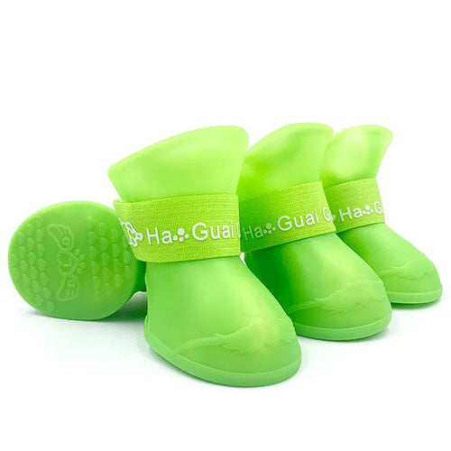 Pet silicone rain shoes anti-dirty non-slip waterproof dog shoes soft