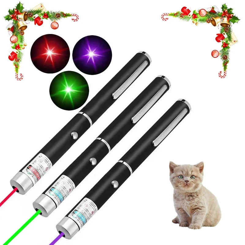 2-in-1 Mini Laser Pointer LED Pet Training Flashlight Scratching Toys