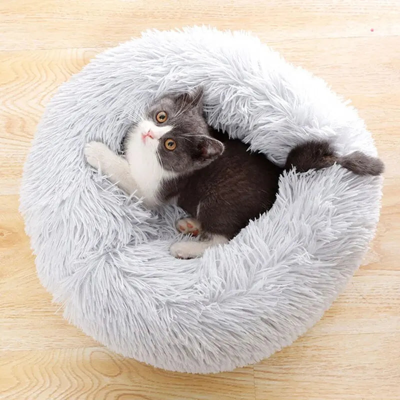 Super Cat Bed Warm Sleeping Cat Nest Soft Long Plush Best Pet Dog Bed