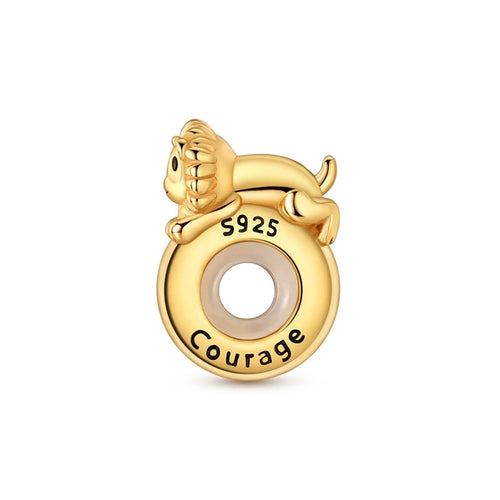 Hot 925 Sterling Silver Gold Charm Bead Pendant Cat Dog Pet Animal