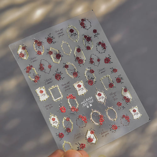 1 piece 5D color crystal star nail stickers high quality love shiny