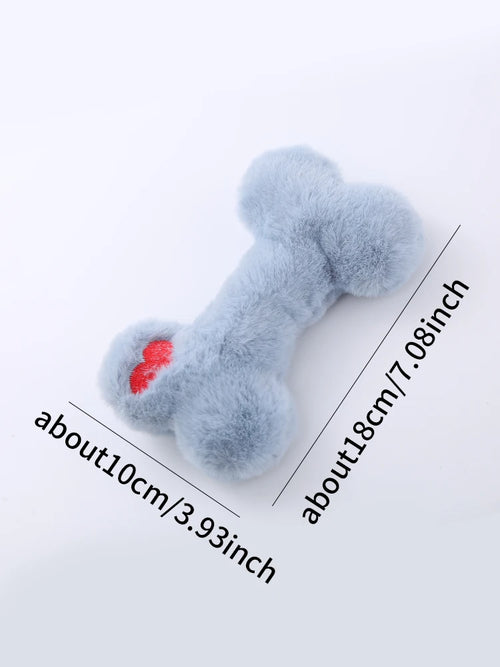Cute love bone plush vocal dog toys containing bb called grinding