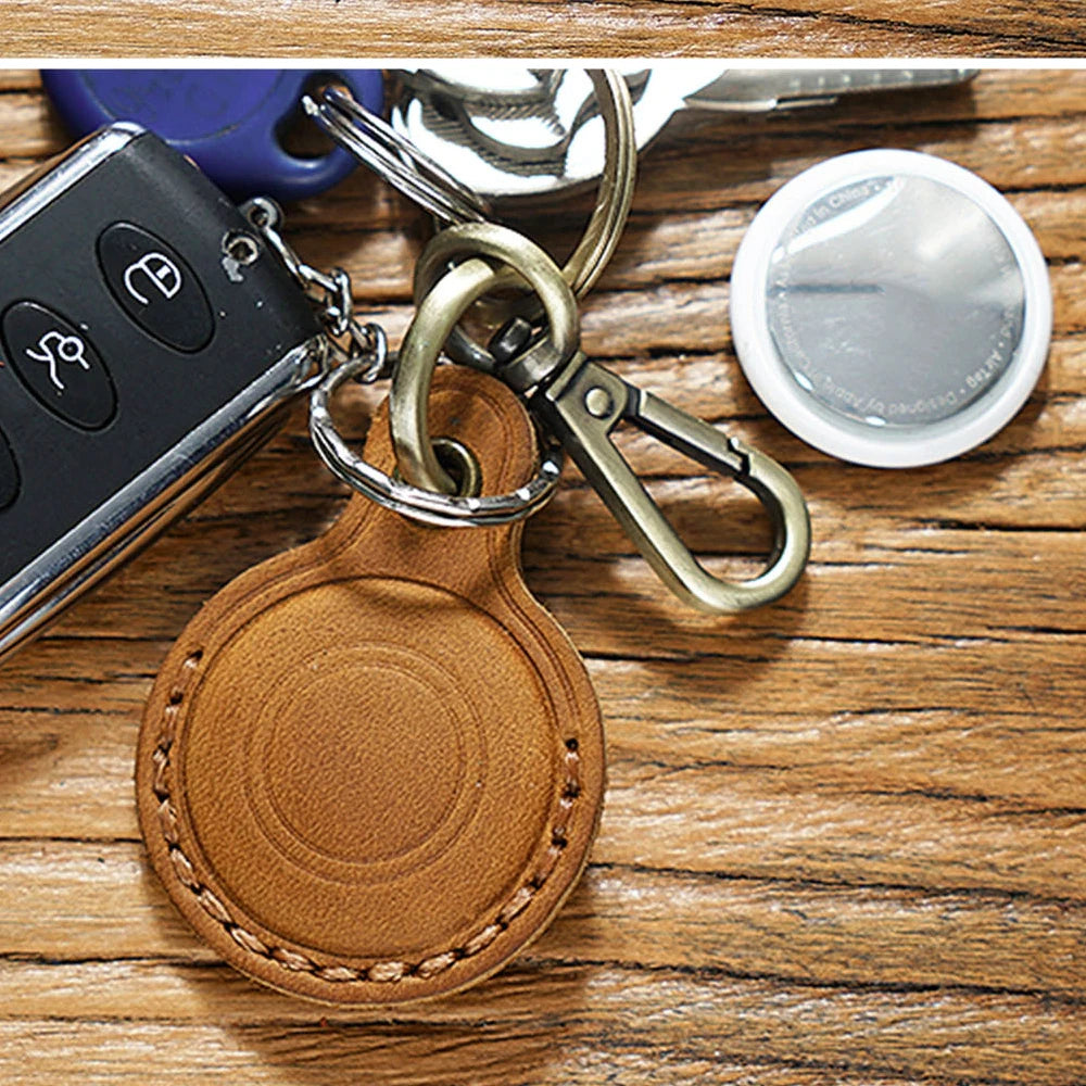 Leather Protective Case for Pet GPS Tracker Keychain – Anti-Loss
