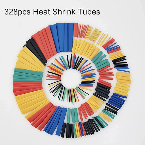 164/328PCS Heat Shrink Tubing 2:1Wire Cable Wrap Assortment Electric