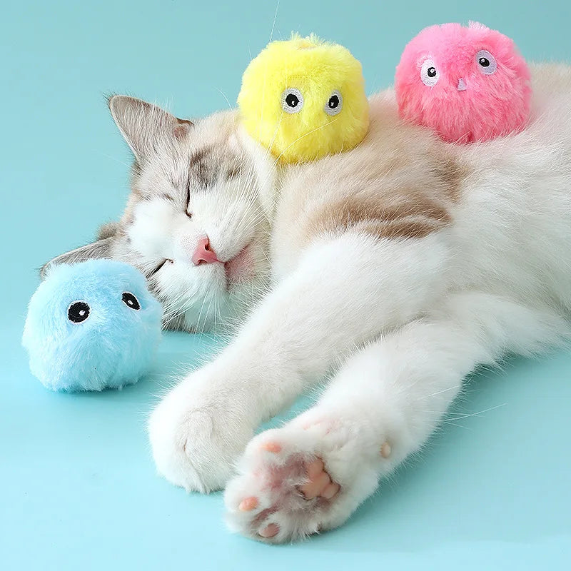 Interactive Ball Smart Cat Toys Plush Electric Catnip Training Toy