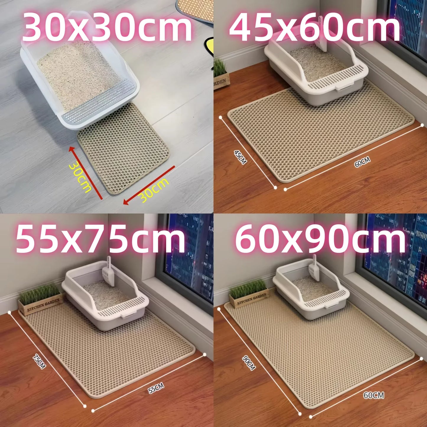 Cat Litter Mat 2-Layer Design Premium Sand Trapping Technology
