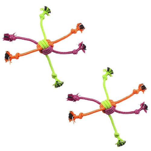 Durable Dog Rope Toy Teeth Cleaning Pet Interactive Chewing Dog Toy