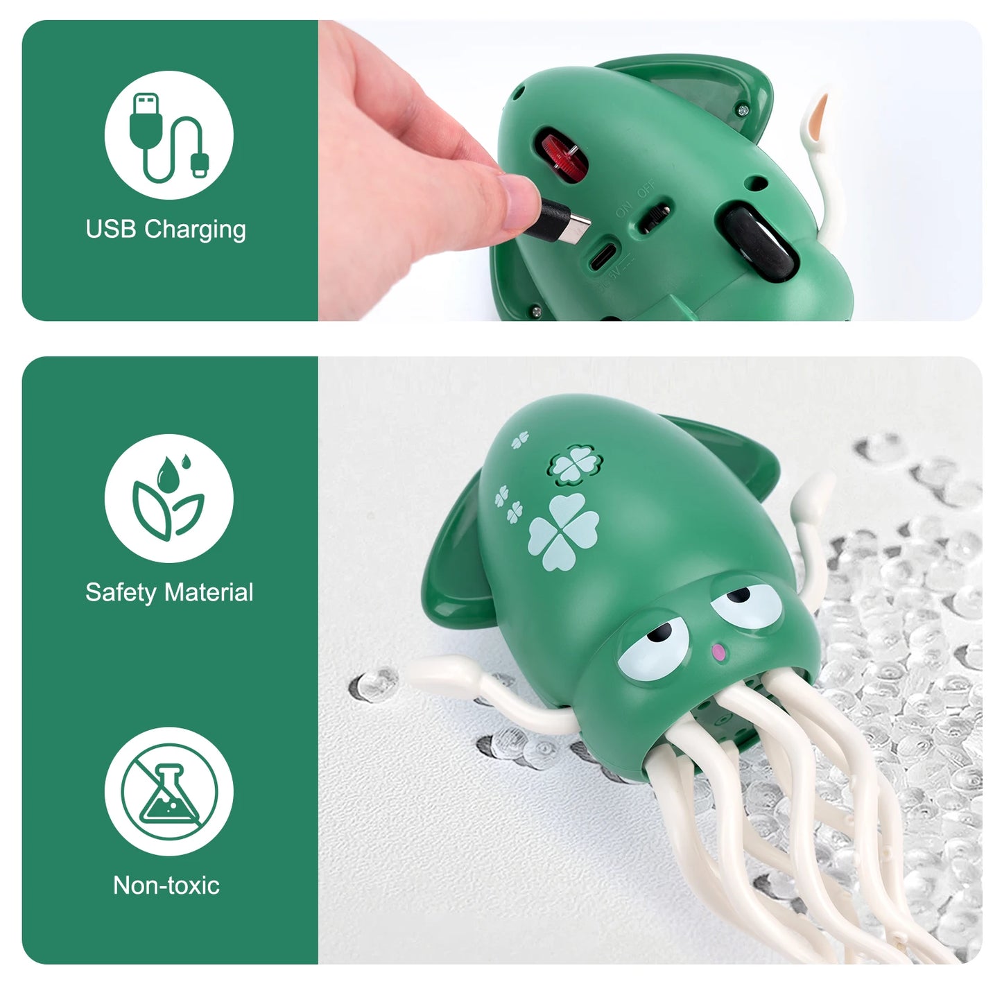 Electronic Dancing Squid Toys with Light&Music Funny Induction Lying