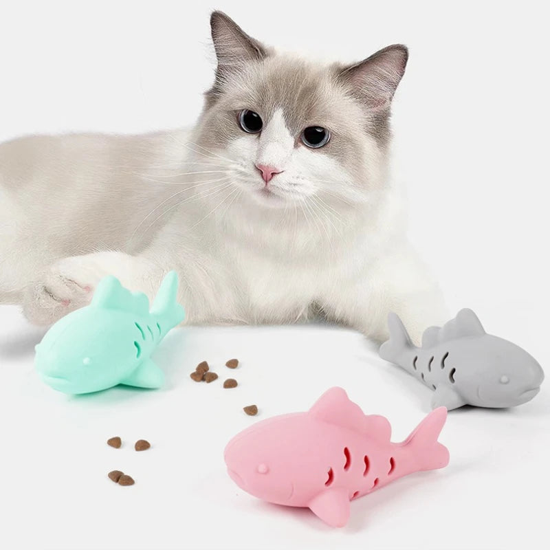 Cat Interactive Chew Toy Pet Food Leakage Simulated Fish