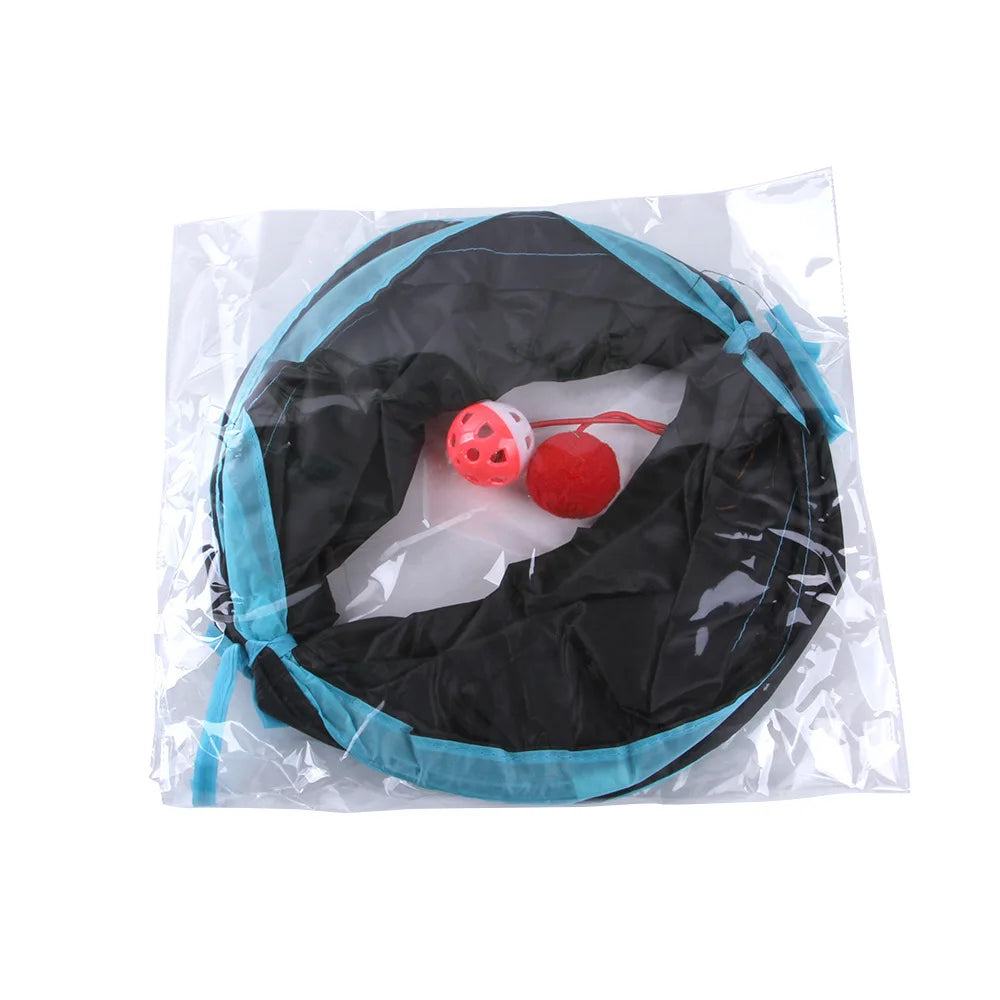 Cat Tunnel  Foldable Cats Tunnel Cat Toy Breathable Drill Barrel for