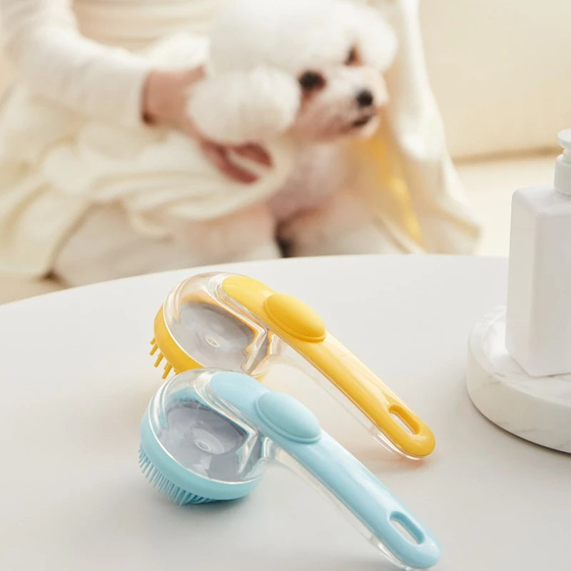 Pet Bathing Brush for Dog Cat Soft Silicone Massager Shower Bathing