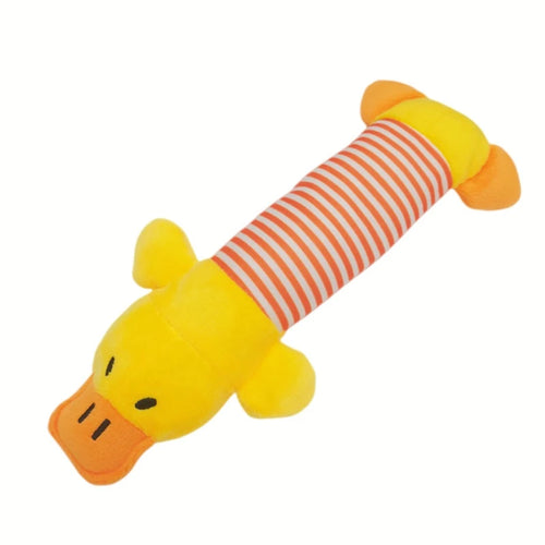 New Pet Toy Striped Elephant, Yellow Duck, Pink Pig Biting Pet Toy