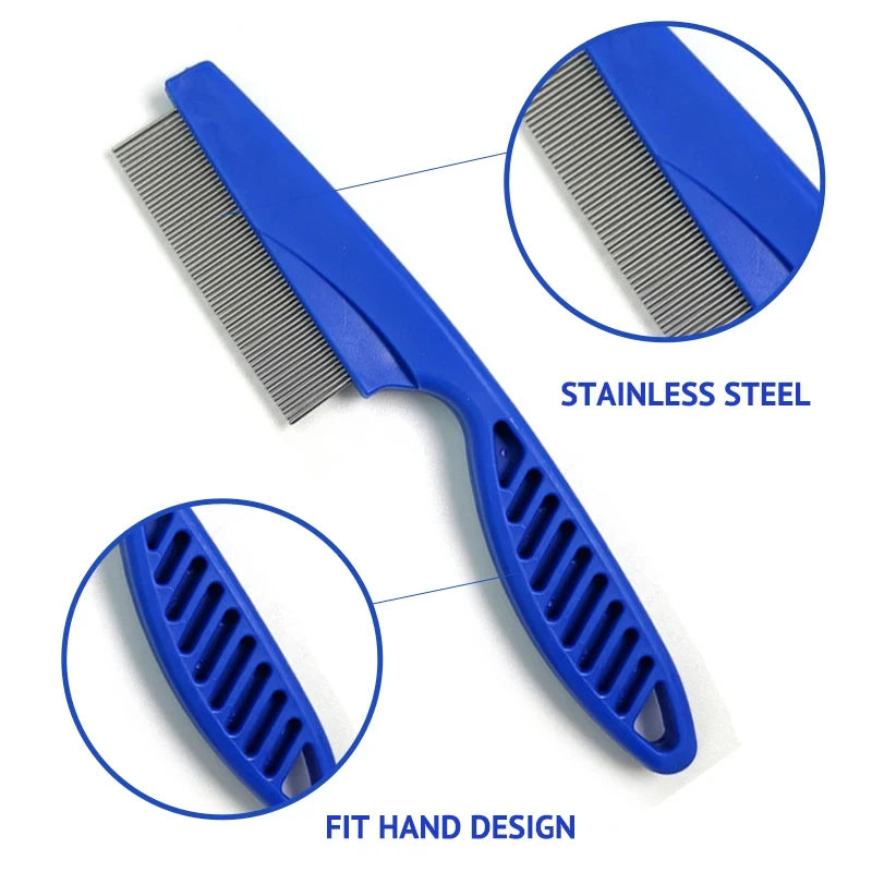 Flea Comb Cat Grooming Comb Set 3 Pcs/set Removes Mucus and Crust