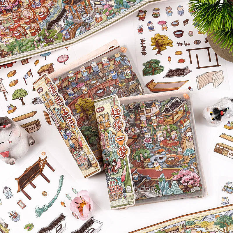 Kawaii  Masterpiece Scroll 3D classic work  Cartoon  animals Landscape