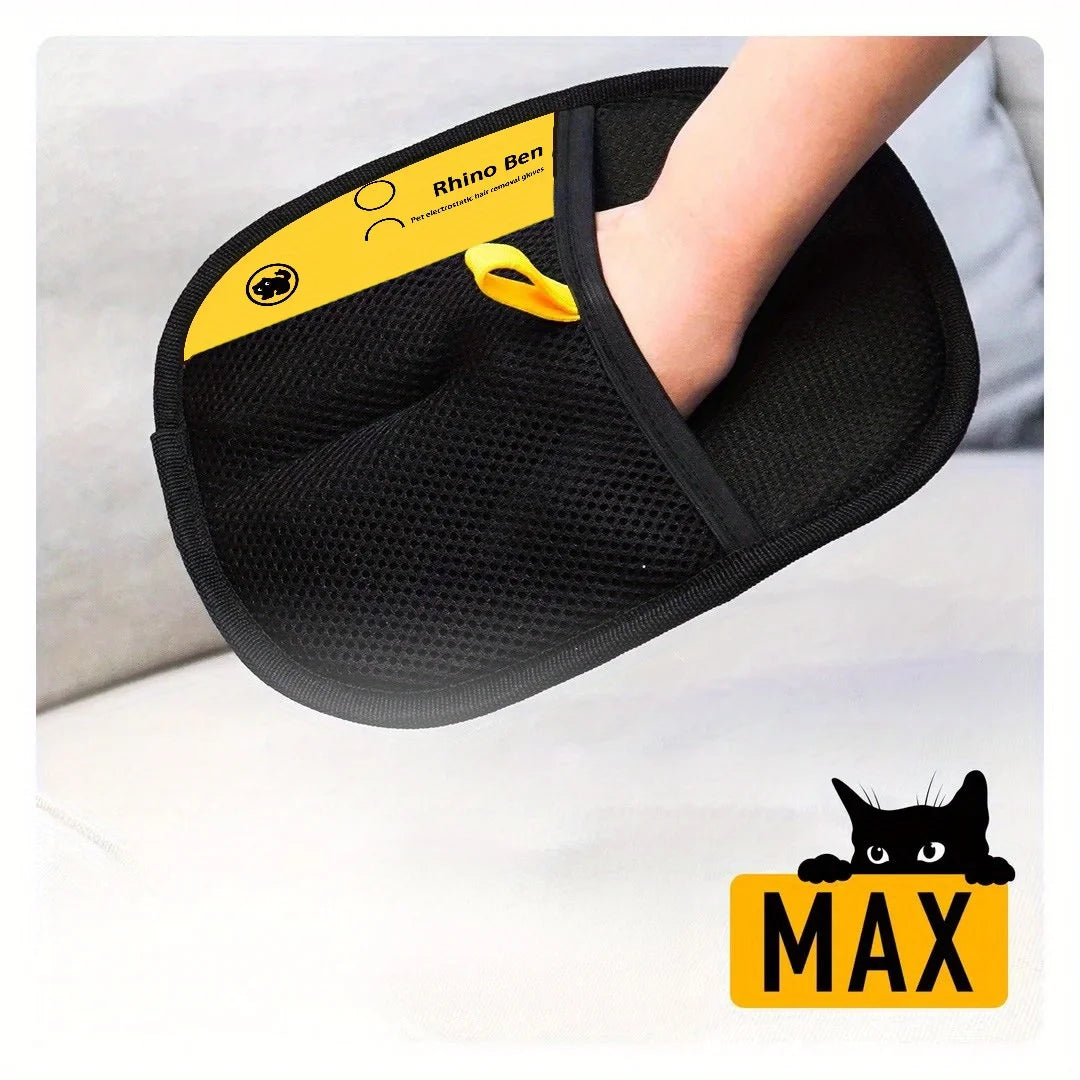 2-Piece Pet Hair Removal Gloves – Double-Sided Cat Brushes,