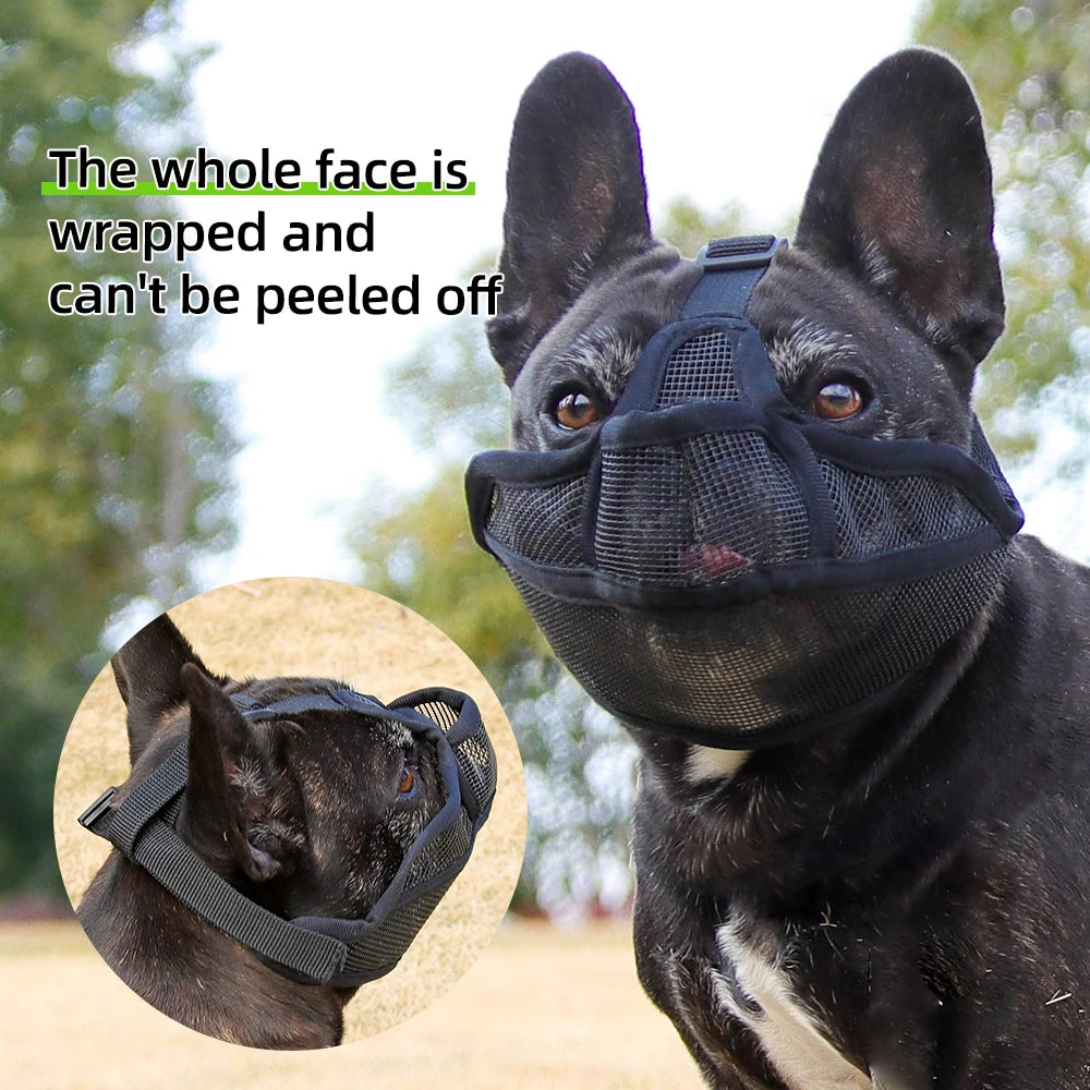 Dog Muzzle for Short-snouted Dogs Preventing Barking French Bulldogs
