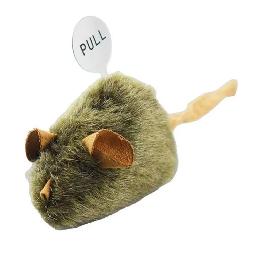 Funny Plush Cat Toy Simulation Mouse Automatic Chirping Interactive
