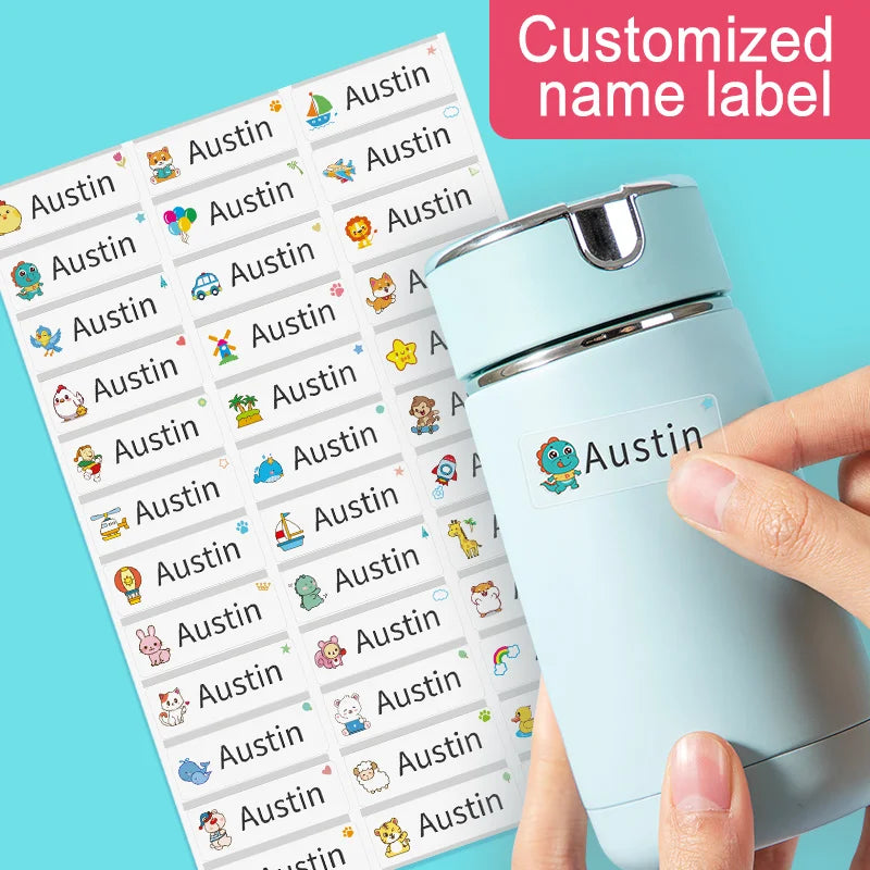 Custom Waterproof Transparent Name Stickers - Personalized