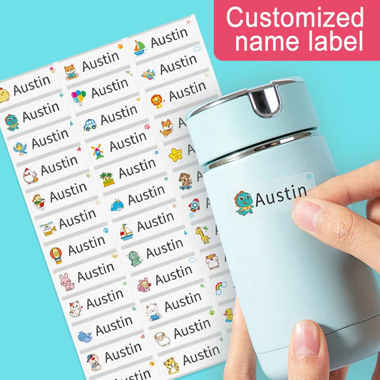 Custom Waterproof Transparent Name Stickers - Personalized