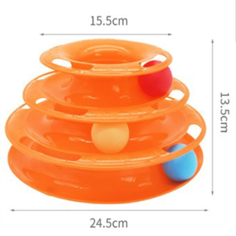 Pet cat toy Three-layer ball cat Turntable Cat interactive educational