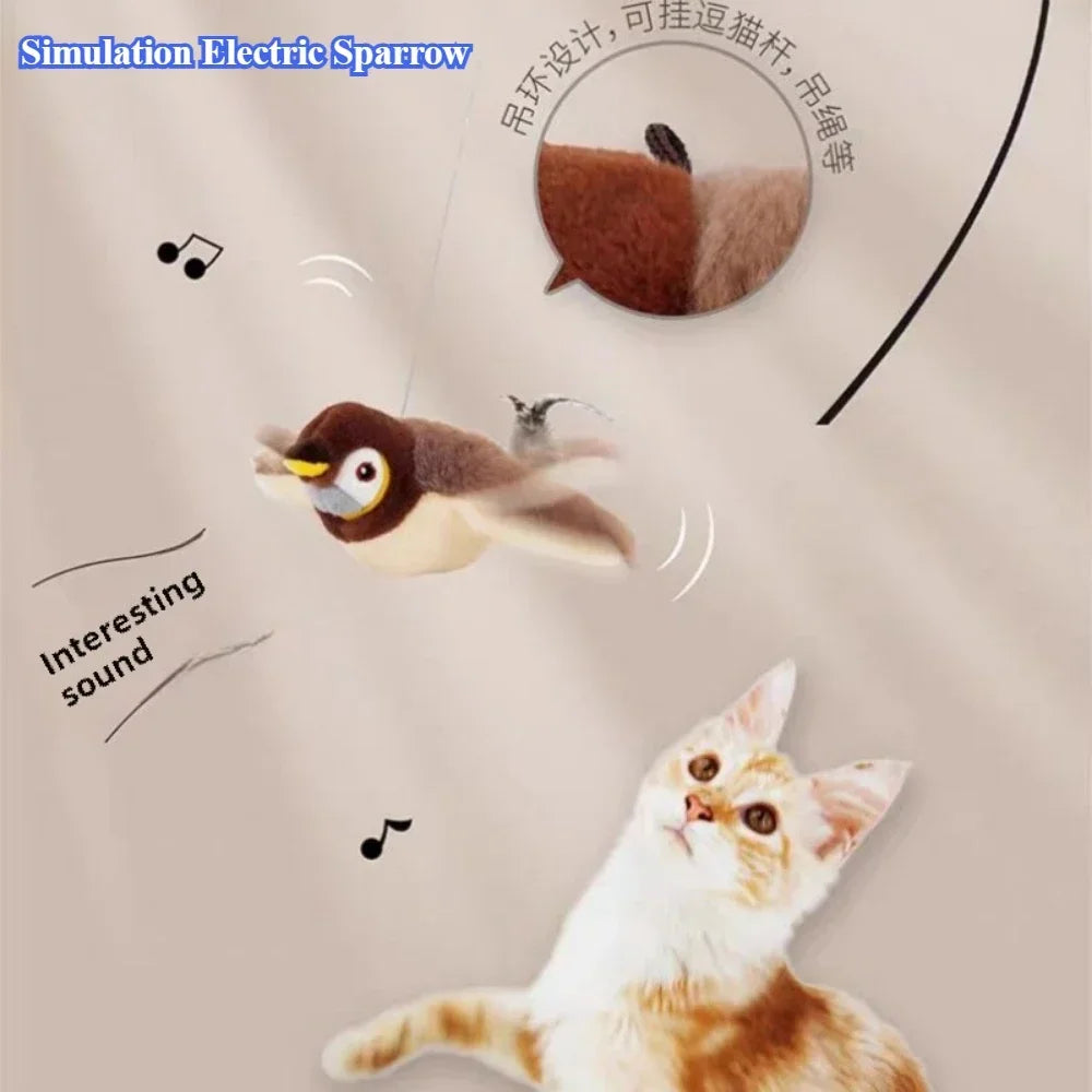 Hot Cat Interactive Toys Catnip Electric Pat Bird (with Catnip) Dog