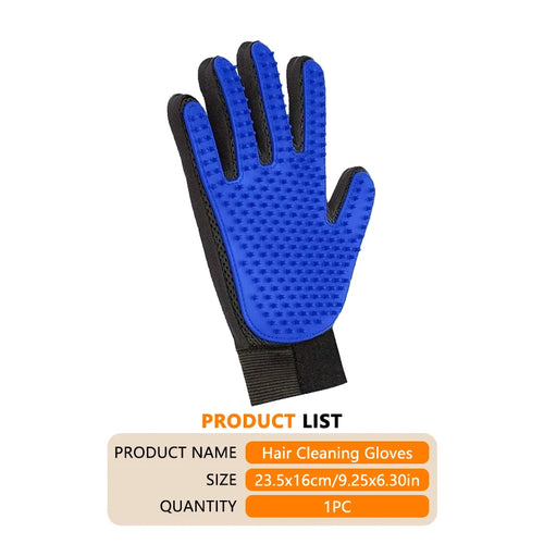 Reusable Double-Sided Pet Hair Removal Glove Anti-Static Grooming Tool