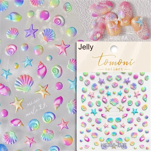 Summer Beach Ocean Shell Starfish Clams Conch Stars Sea Bubble