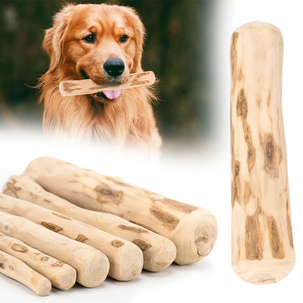 Natural Coffee Wood Dog Chew Toys Long Lasting Chewable Stick Dogs