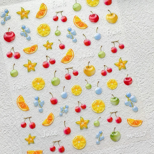 1 pc 5D Chinese style camellia nail sticker Vernal Equinox peach