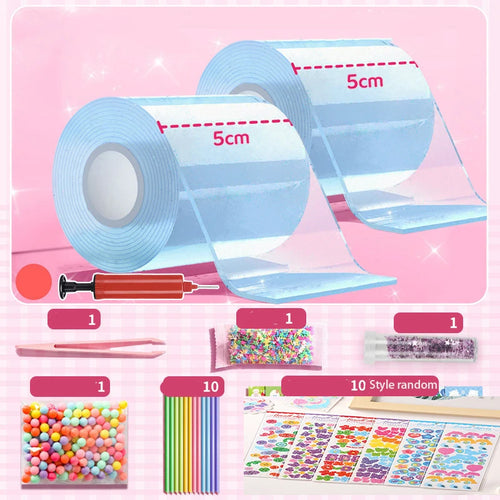 PET Nano Glue Kneading Music Blowing Bubble Full Set Of Nano Tape