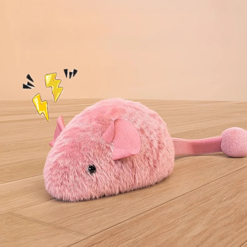 Interactive Plush Mouse Cat Toys Simulation Mice Kitten Self-Playing