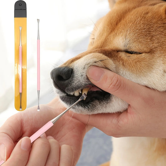 1pc Pet Dog Tooth Cleaner Stainless Steel Tartar Removers Scraper Kit