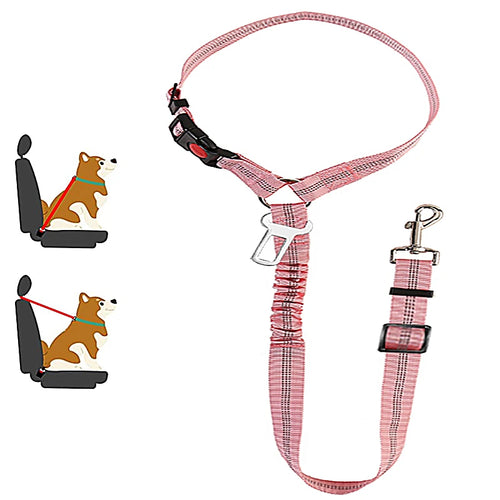 New Solid Two-in-one Pet Car Seat Belt Dog Harness Leash BackSeat