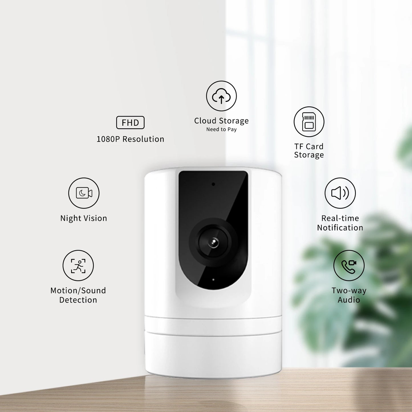 Ease Life App Security Baby Camera Indoor Home Security 2.4GHz 1080P