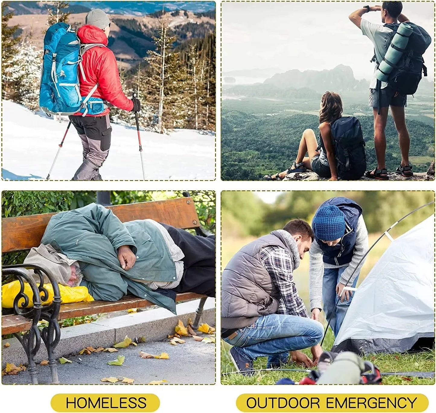 Outdoor Emergency Gold-Sliver Survival Blanket Waterproof  Curtain