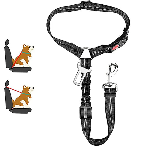 New Solid Two-in-one Pet Car Seat Belt Dog Harness Leash BackSeat