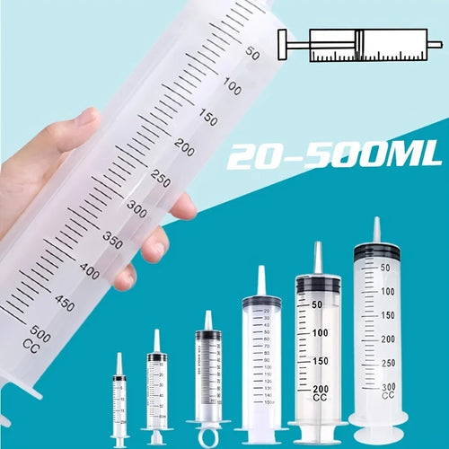 20-500ml Syringe Feeding Tools For Pets Large Capacity Plastic Syringe