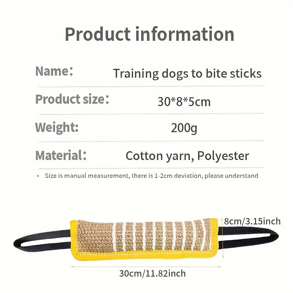 1pc Durable Jute Dog Chew Toy - Bite-Resistant Teething Stick for
