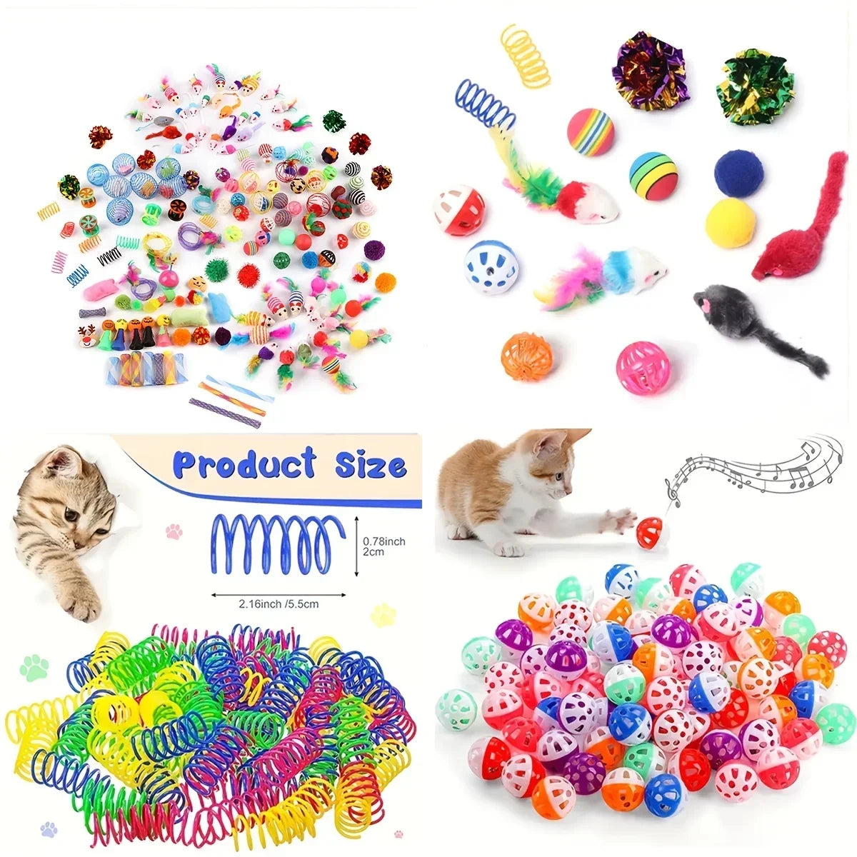 56pcs/28pcs/14pcs Cat Toys Mixed Pack. A Combination of Various