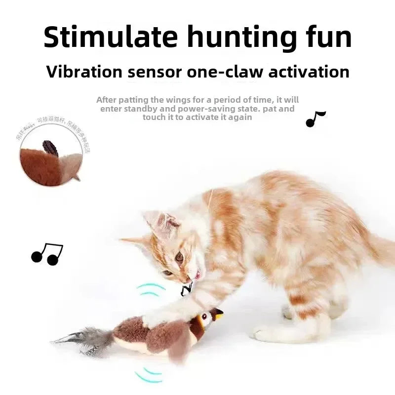 Hot Cat Interactive Toys Catnip Electric Pat Bird (with Catnip) Dog