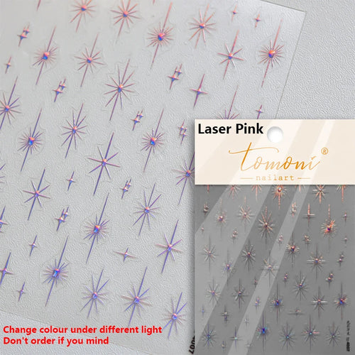 Gold Silver Starlight Laser Pink Colorful Glitter Star Bronzing