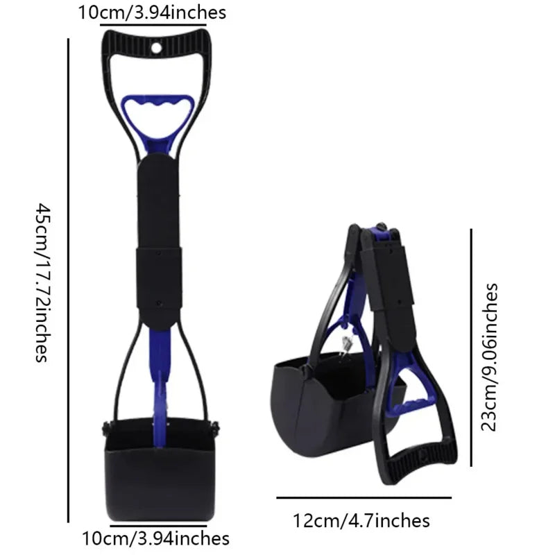 Dog Pooper Scooper Pet Long Handle Jaw Poop Scoop Picker Excrement