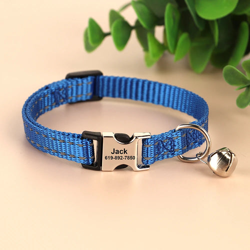 Cat Collar Free Personalized Kitten Collars Engraved Pet Puppy Name