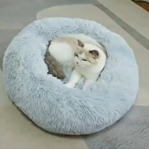 1PC comfortable striped plush pet bed, suitable for cats and