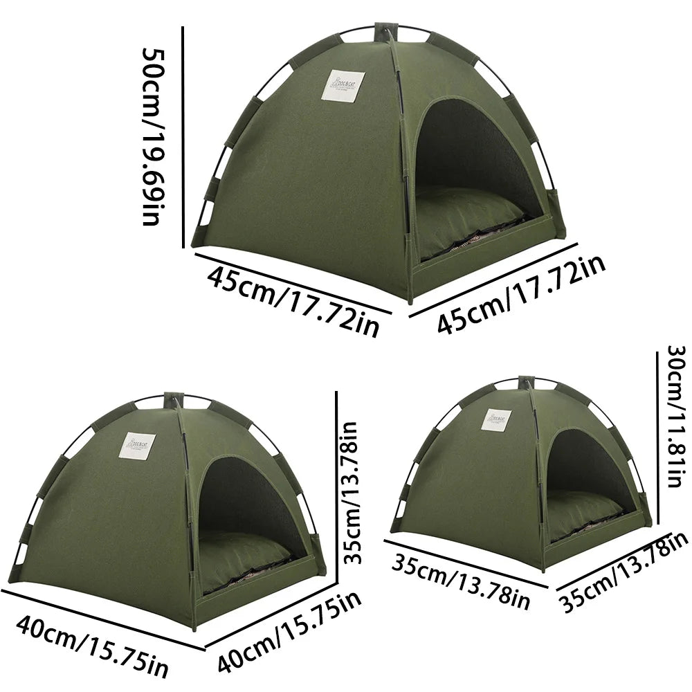 Pet Nest Tent Semi Closed Foldable Outdoor Pet Supplies Breathable