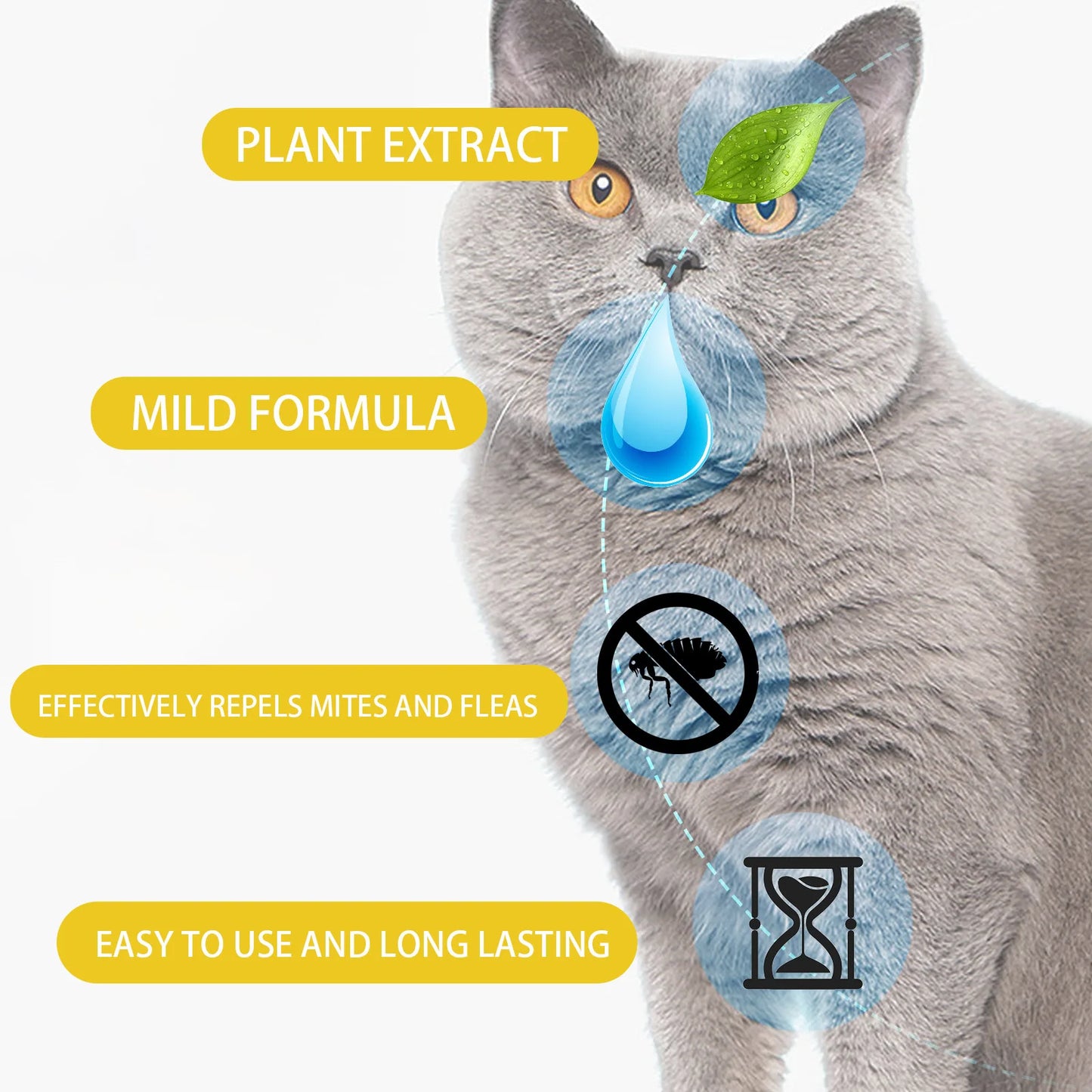 Cat Anti Flea Drops Flea Lice Remove Relieve Skin Itching External