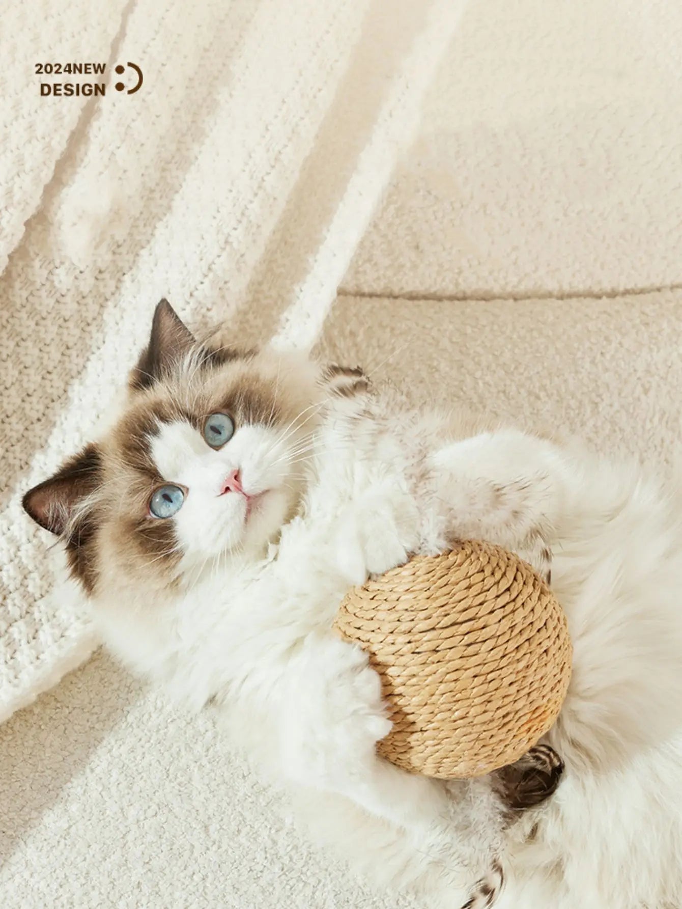 10CM Interactive Sisal Cat Scratching Ball Toy For Kitten Teeth